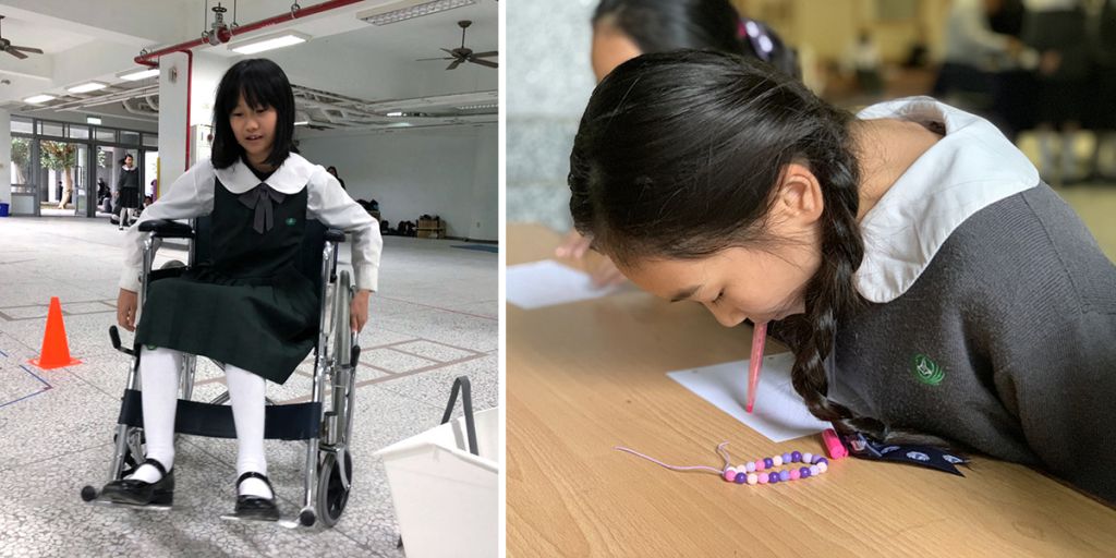 從體驗中學習愛 慈大附中國小部身障體驗