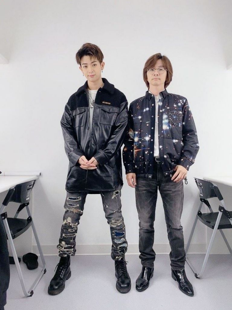 林隆璇（右）与儿子林亭翰