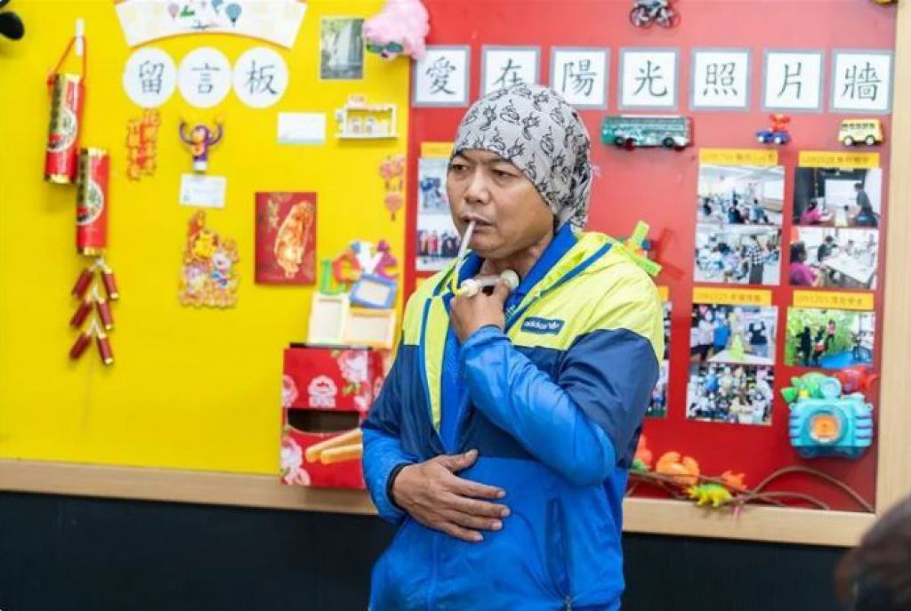 陳麒楓復健成功後投入口腔癌預防宣導。